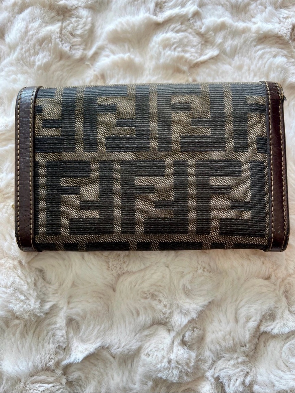 Fendi Zucca Canvas & Leather Continental Trifold Wallet - Picture 3 of 10